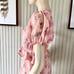 Love Shack Fancy Pink Ruffles Fleur Tiered Chiffon Maxi Dress