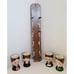 Vintage Hand Painted Wood Egg Cups SET Of 4 Family Wall Rack