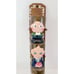 Vintage Hand Painted Wood Egg Cups SET Of 4 Family Wall Rack