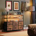 Led Dresser TV Stand for Bedroom, Entertainment Center with LED Lights