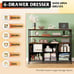 Led Dresser TV Stand for Bedroom, Entertainment Center with LED Lights