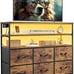 Led Dresser TV Stand for Bedroom, Entertainment Center with LED Lights