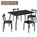 5 Piece Dining Set Table And 4 Chairs Home Kitchen Room Breakfast Furniture New