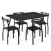 5 Piece Dining Set Table And 4 Chairs Home Kitchen Room Breakfast Furniture New