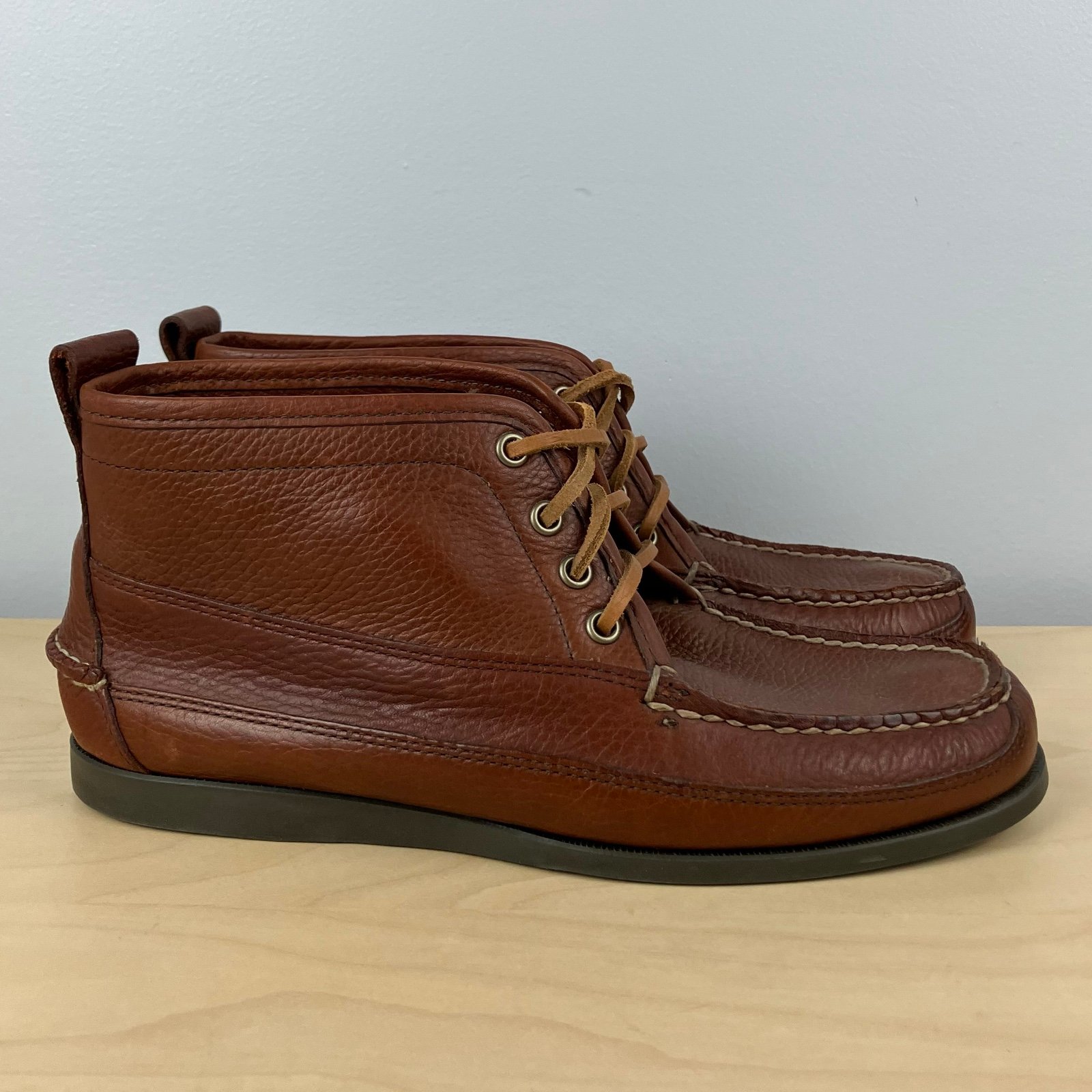 Bean Men's Size D Signature Ranger Moc Brown Leather