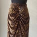 Masscob Silk Velvet Leopard Print Skirt size tag 38