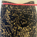 Masscob Silk Velvet Leopard Print Skirt size tag 38