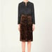 Masscob Silk Velvet Leopard Print Skirt size tag 38