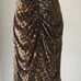 Masscob Silk Velvet Leopard Print Skirt size tag 38