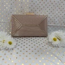 Gold and Pinkish shimmer clutch