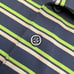 G/Fore Polo Shirt Mens Large Tech Pique Striped Green Blue Golf Performance NWT