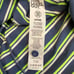 G/Fore Polo Shirt Mens Large Tech Pique Striped Green Blue Golf Performance NWT