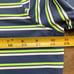 G/Fore Polo Shirt Mens Large Tech Pique Striped Green Blue Golf Performance NWT