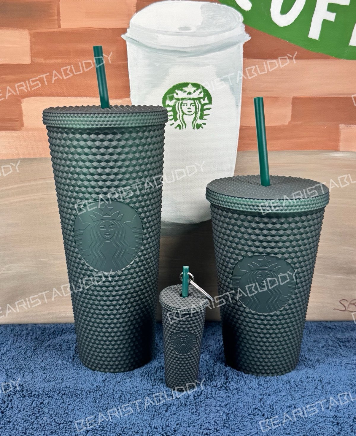 Starbucks USA Dark Green Studded Set