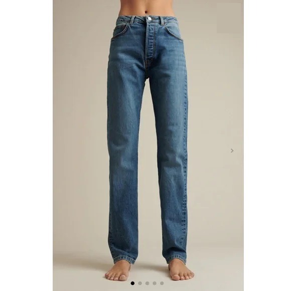 NWT Jeanerica BW001 Boy Straight Leg Blue Jeans Mid Vintage High Rise 27
