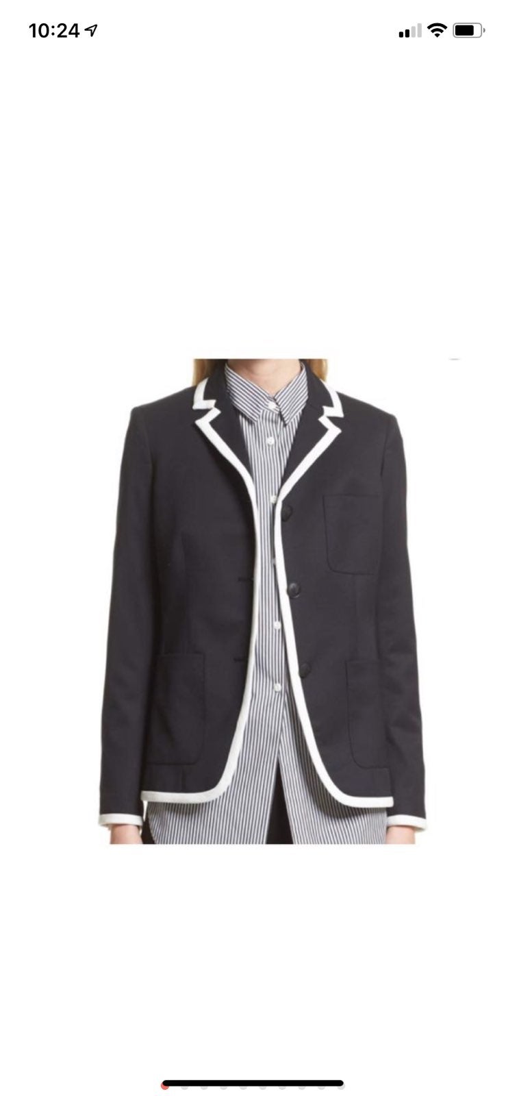 NWT Rag & Bone Redgrave Piped Blazer-Sz