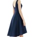 Alfred Sung Midnight Blue Sateen Twill High Low Cocktail Dress D697 Size 4