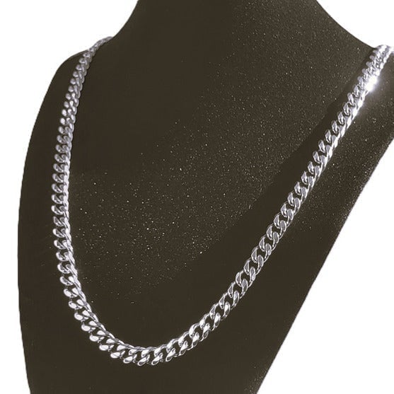 30 Womens Cuban 18K White Gold Necklace Miami Chain Link Style Jewelry 30 in 18
