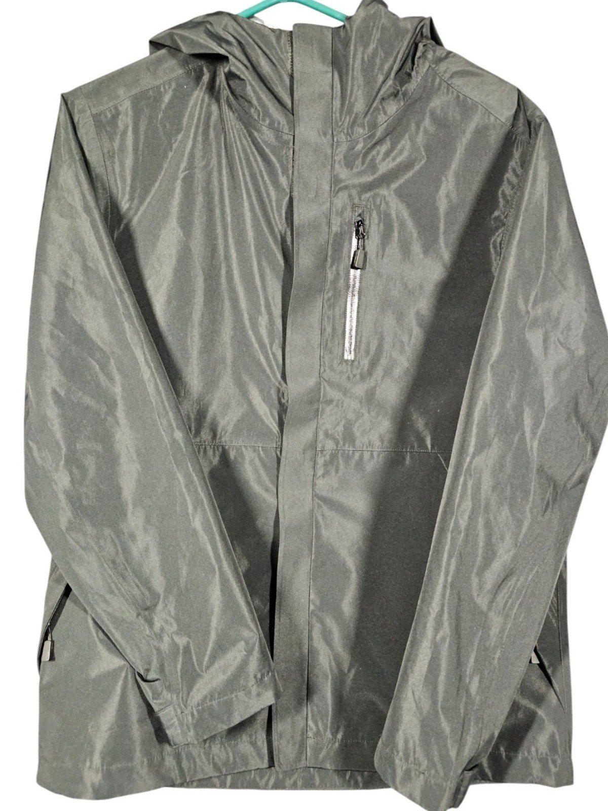 Peter Manning Tech rain jacket Sz 3 lightweight waterproof Stash packet