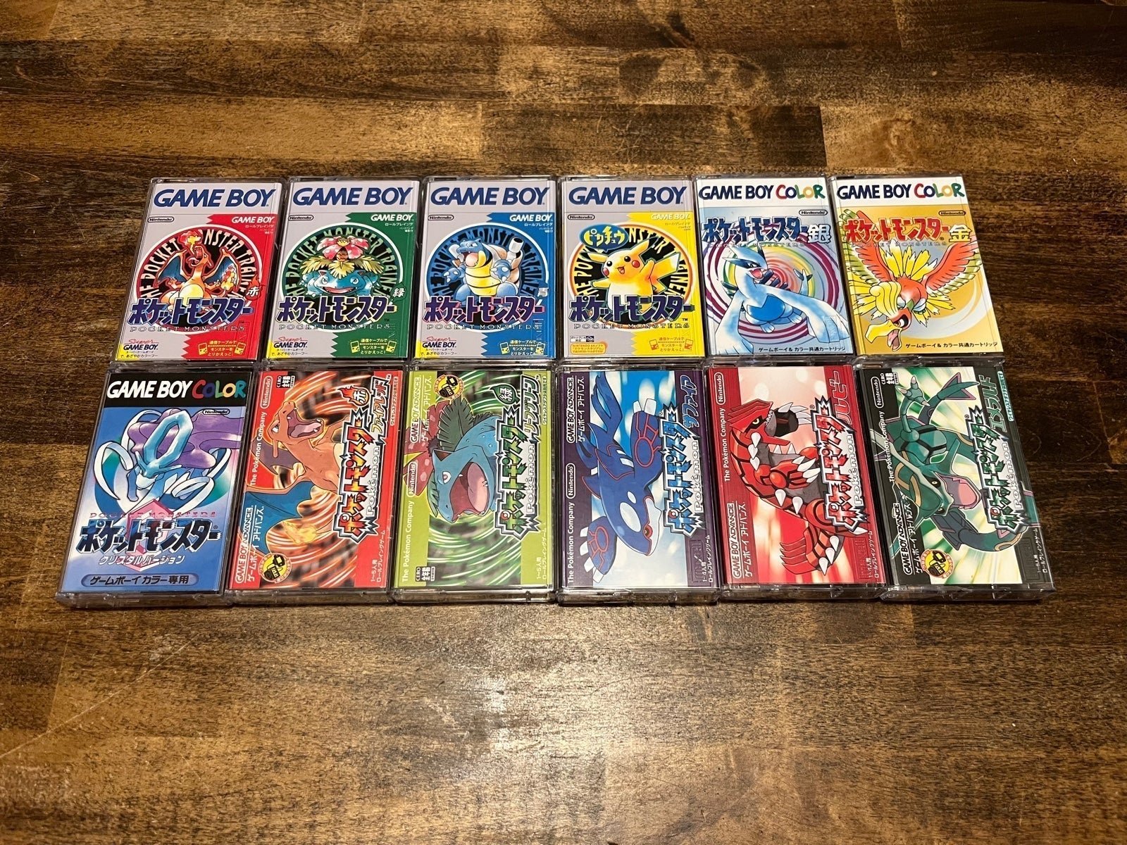 Pokemon Japanese Custom GameBoy Color Advance Cassette Case Lot w/ Inserts