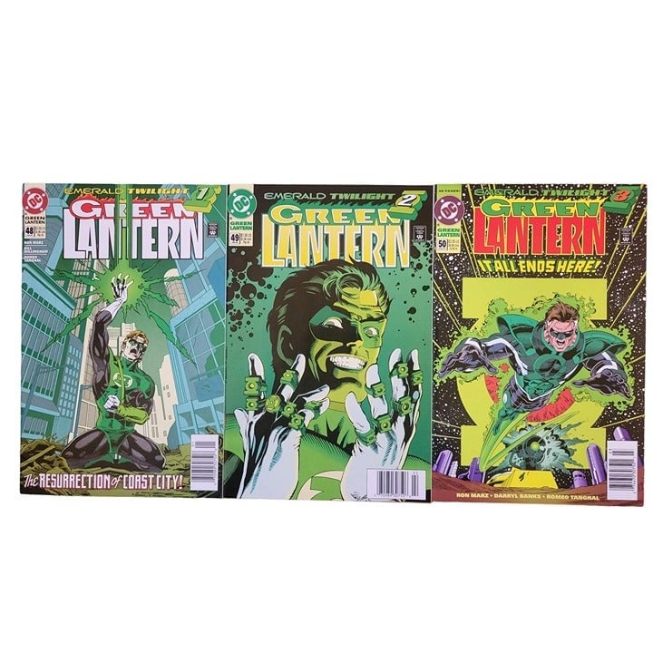 Green Lantern 48, 49 & 50 EMERALD TWILIGHT 1st App Kyle Raynor NEWSSTAND Ed.