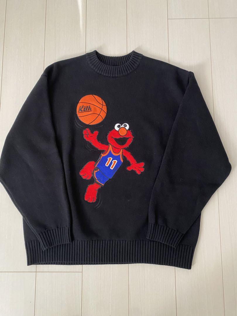 KITH Sesame Street Elmo Basketball Sweater Size L