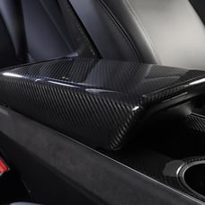 New Real Carbon Fiber Center Console Armrest Box Cover 2017-2023 Tesla Model Y&3