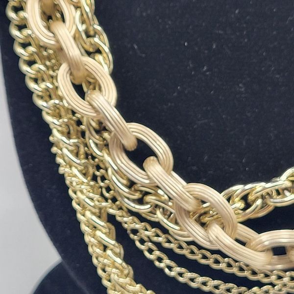 Vintage W Germany Multilayer Golden Chain Necklace 20in