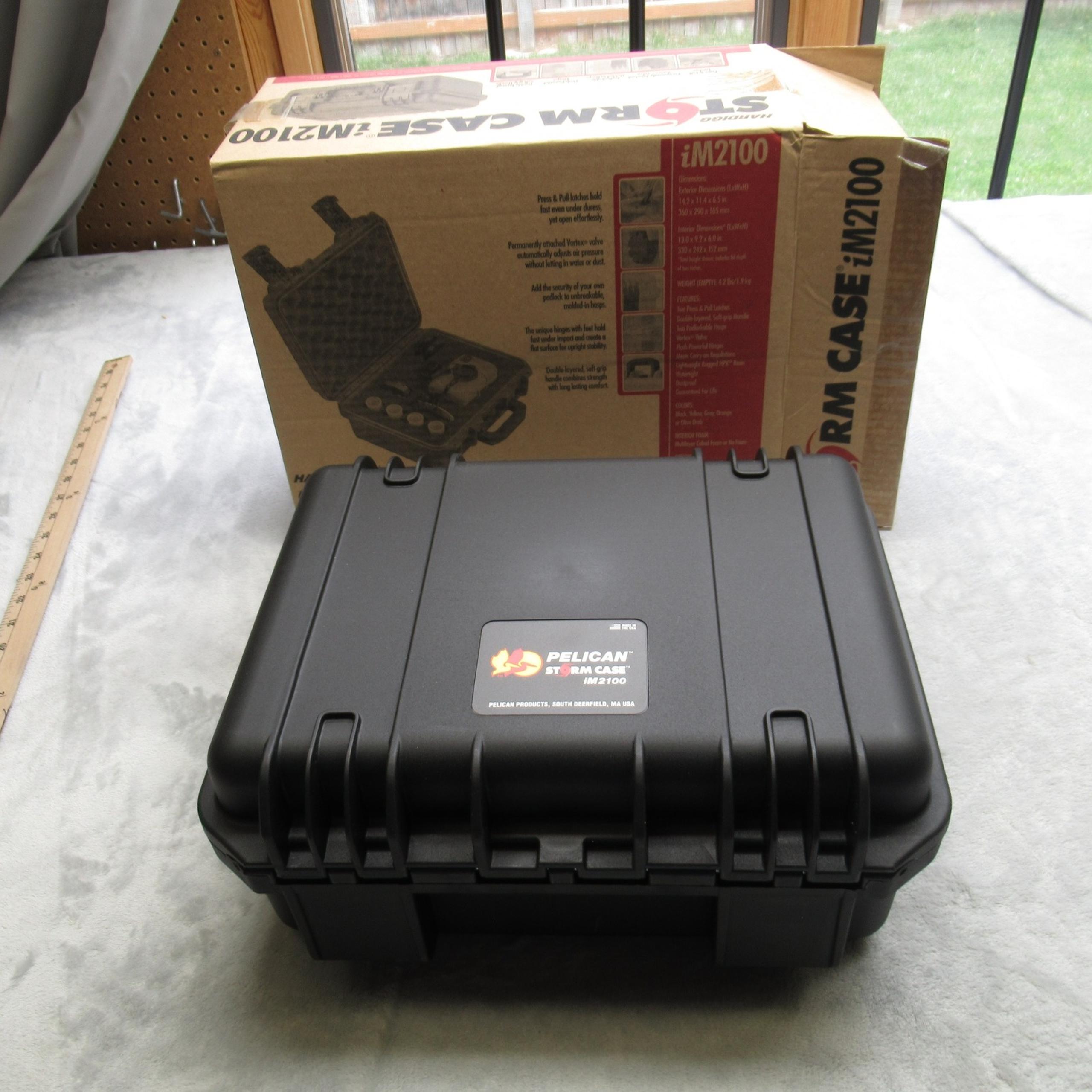 Pelican Storm Case Black iM2100 Hard Case Watertight Dustproof With Foam Inserts
