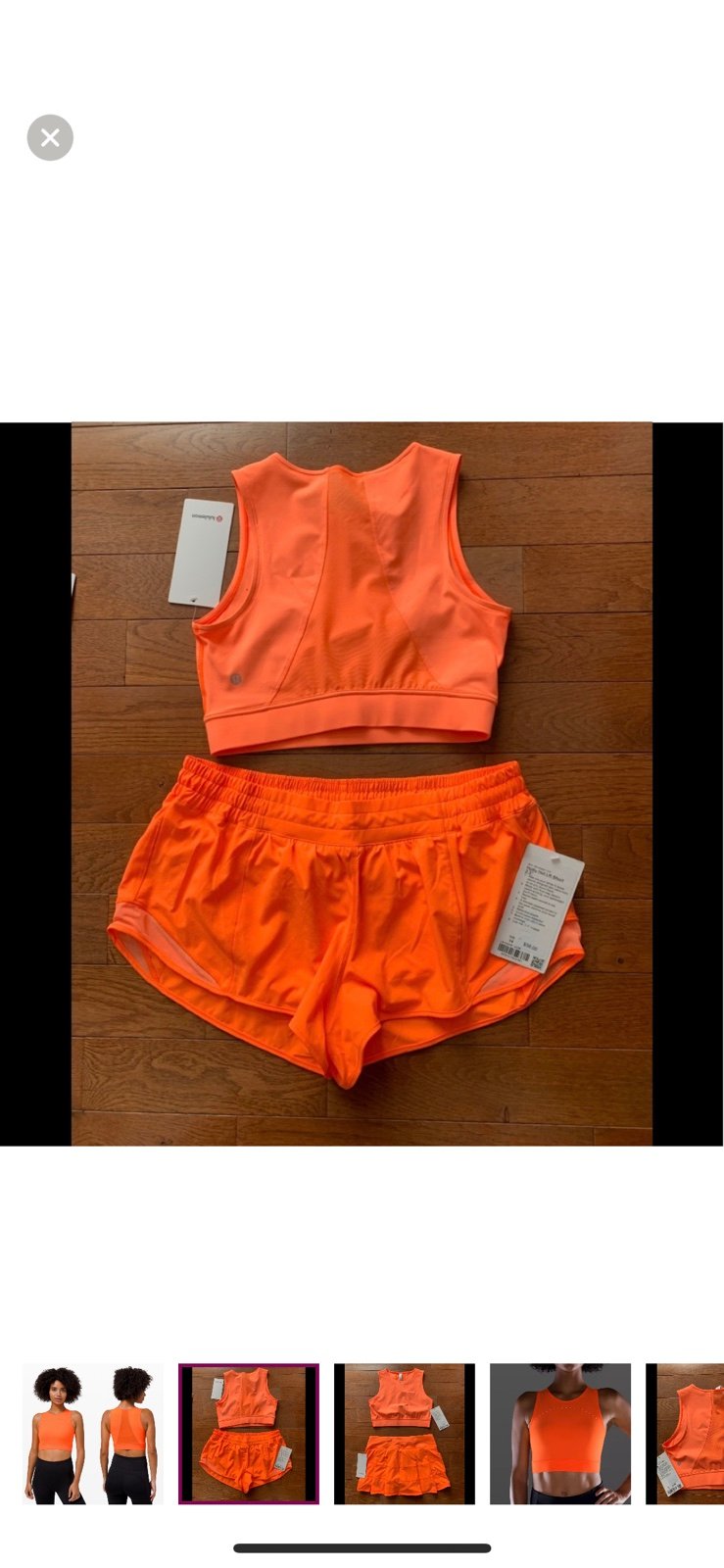 LULULEMON HOTTY HOT CROPPED TANK TOP-NWT-HIGHLIGHT ORANGE-8