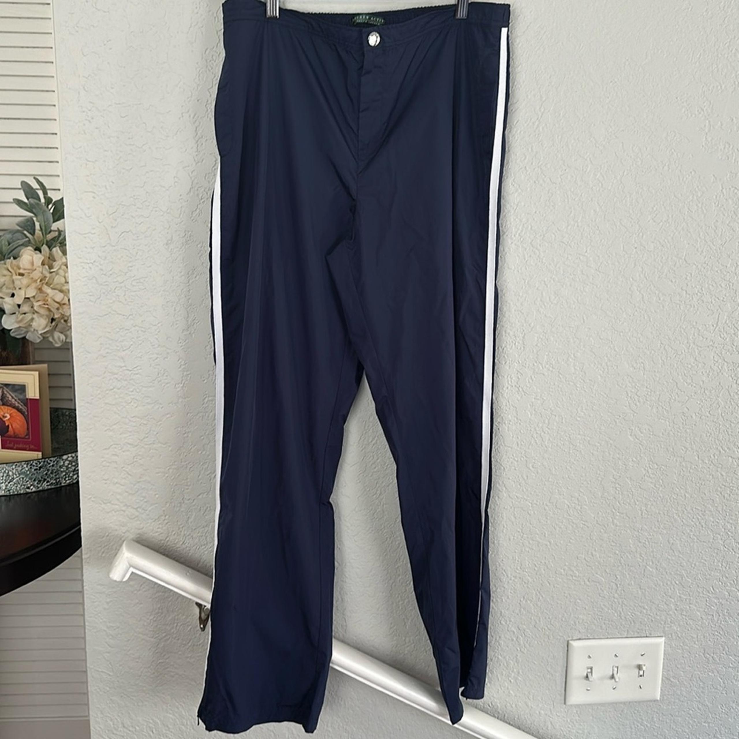 Ralph Lauren Blue Windbreaker Rain Pants Gorpcore Athleisure Athletic Large