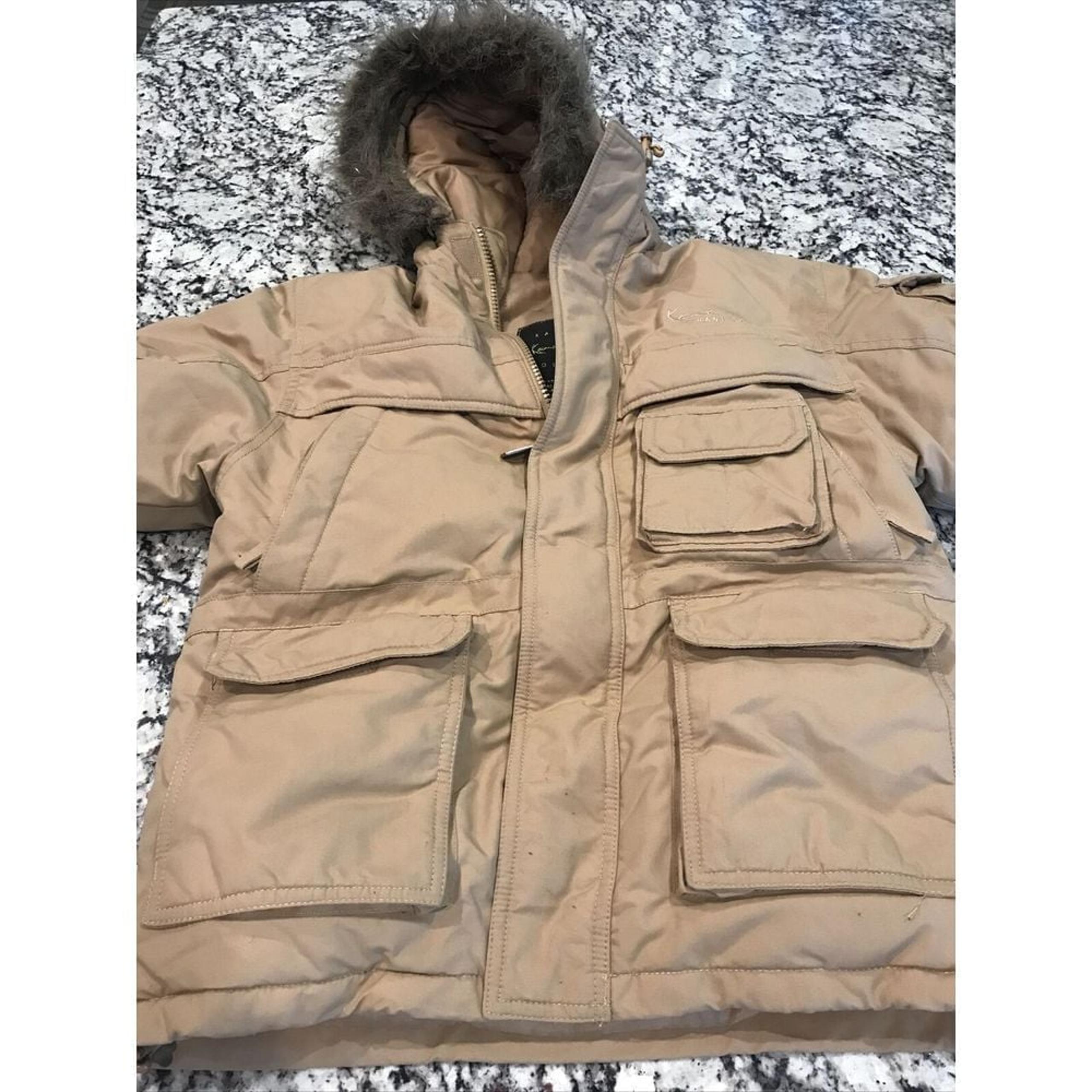 Karl Kani Gold Black Down Puffer Coat Youth Boys 8