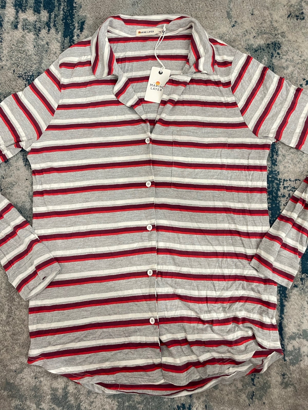 NEW MARINE LAYER PJ SALSA SIZE XL LONG SLEEVE