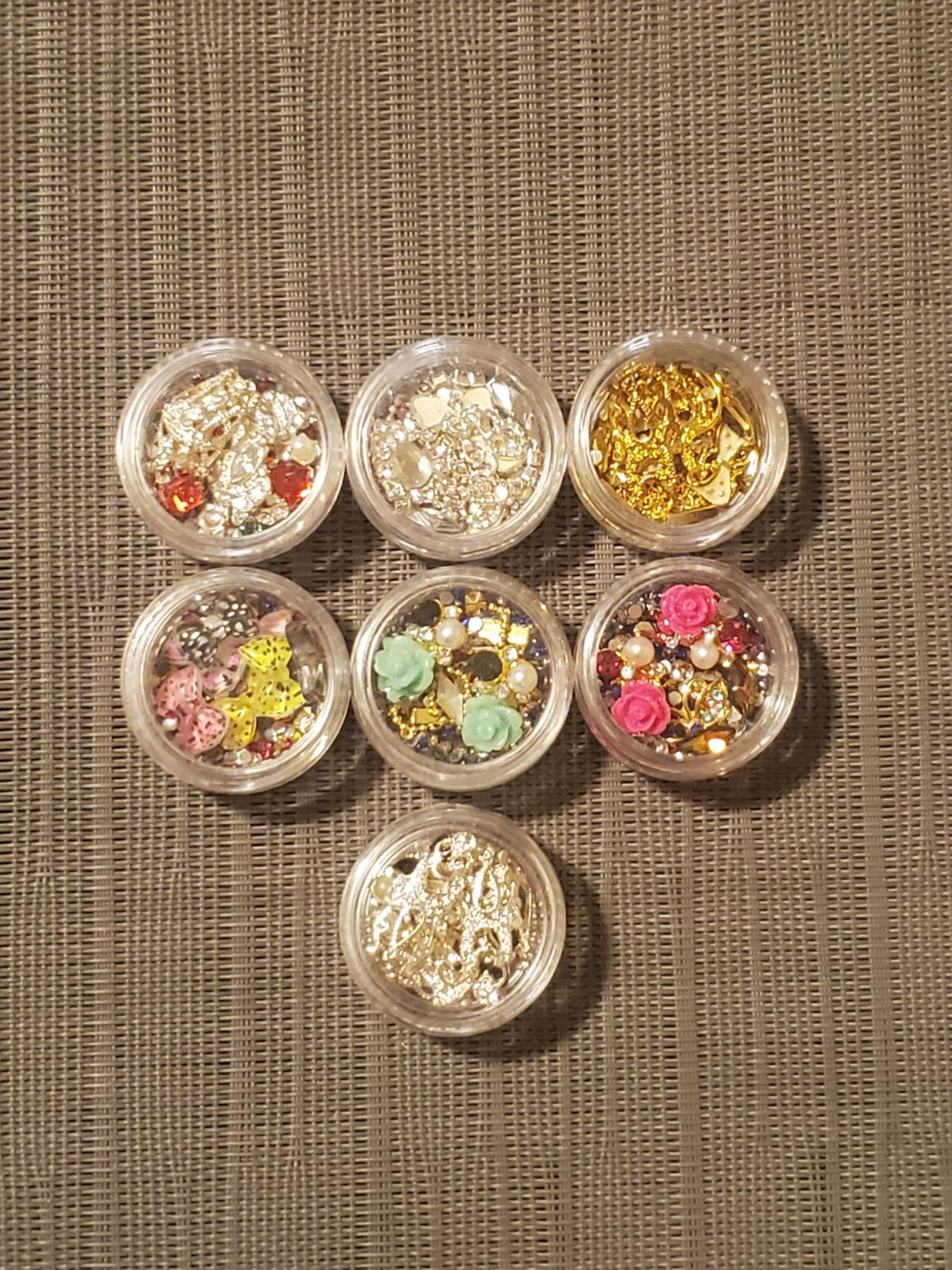Custom Nail Art: Rhinestones & 3D Charm