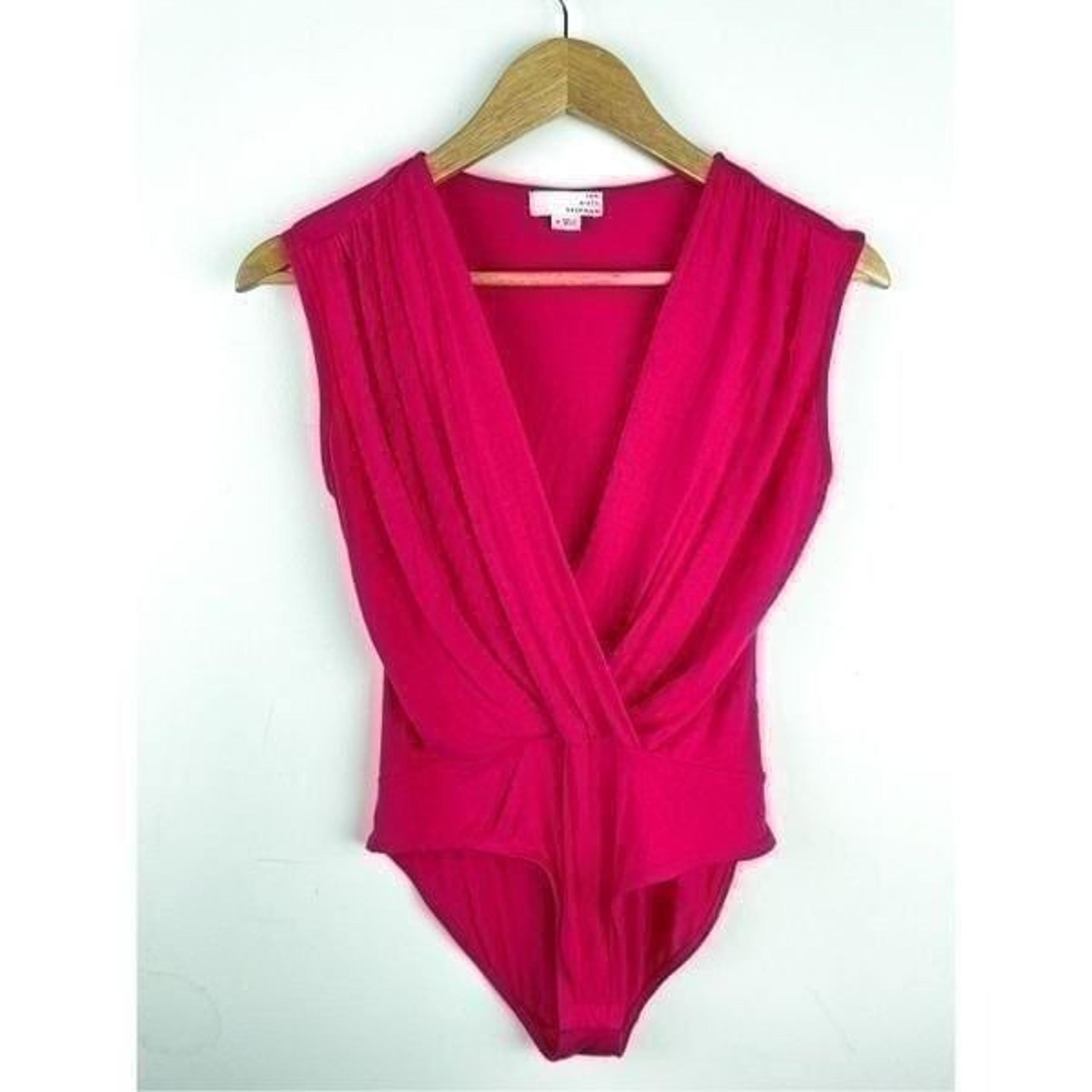 Ten Sixty Sherman Women Pink Plunge Tank Bodysuit Size S