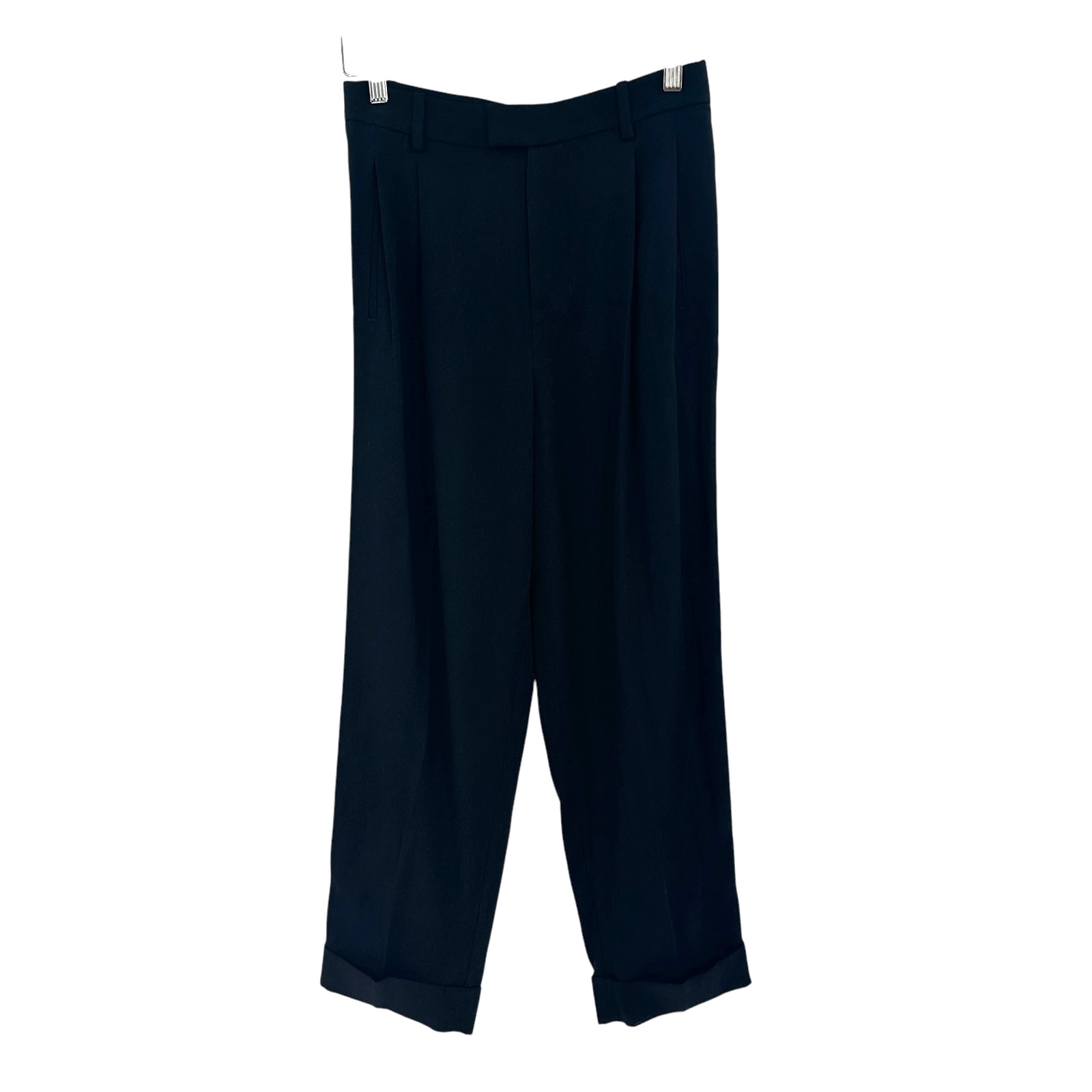 Everlane The Put-Together Pleat Pants Trousers Draped Lyocell Black Size 2