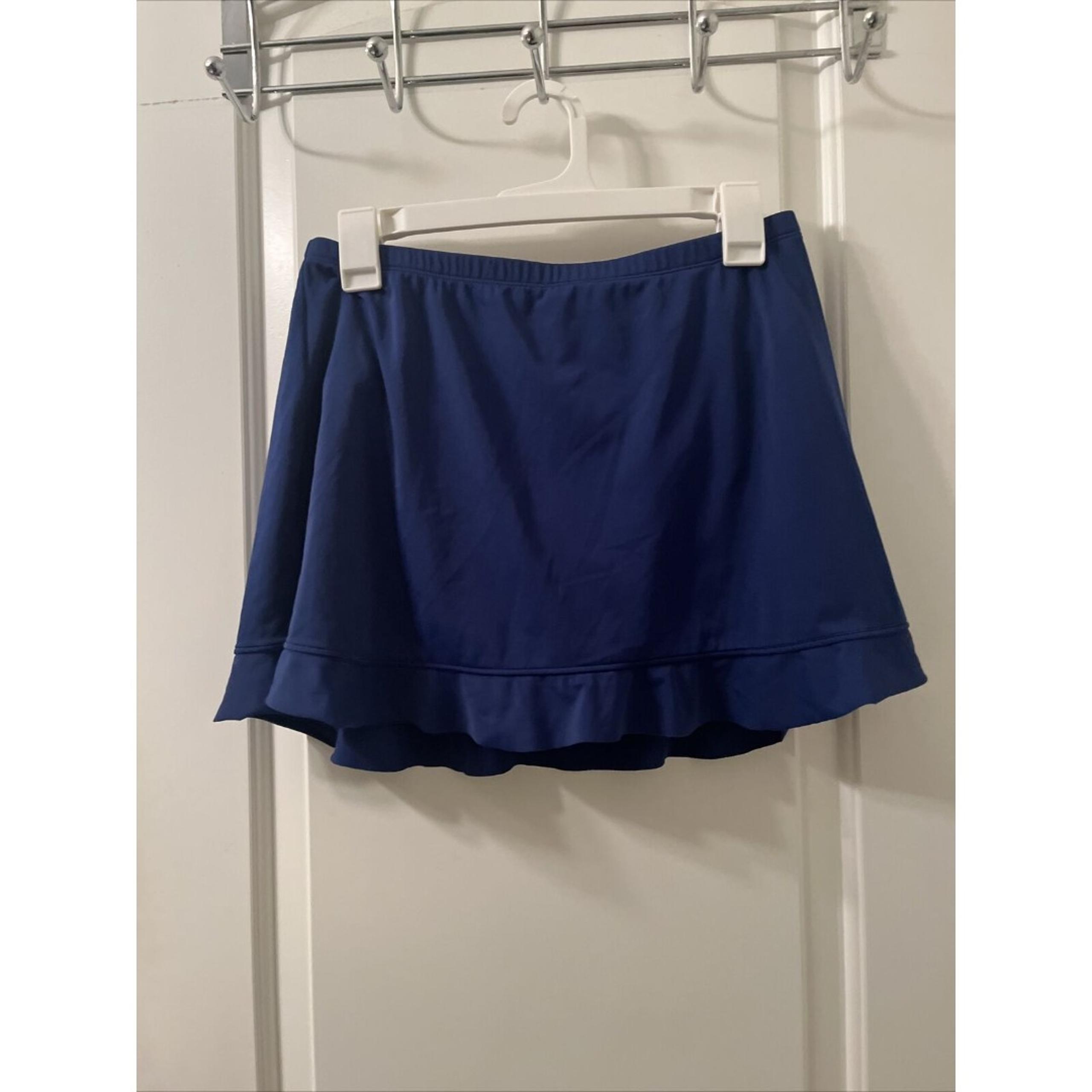 St. John's Bay Women's Swim Skirt with Attached Brief Insert Size 16 Blue