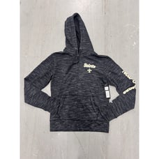 New Orleans Saints Womens Size Medium Full Zip NFL Official Hoodie Heather Black