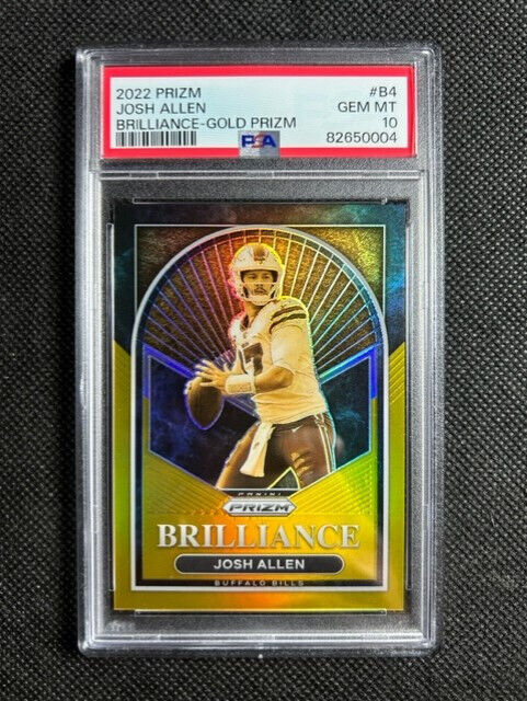 2022 PRIZM BRILLIANCE GOLD #B4 /10 SSP JOSH ALLEN PSA 10 GEM MINT BUFFALO BILLS