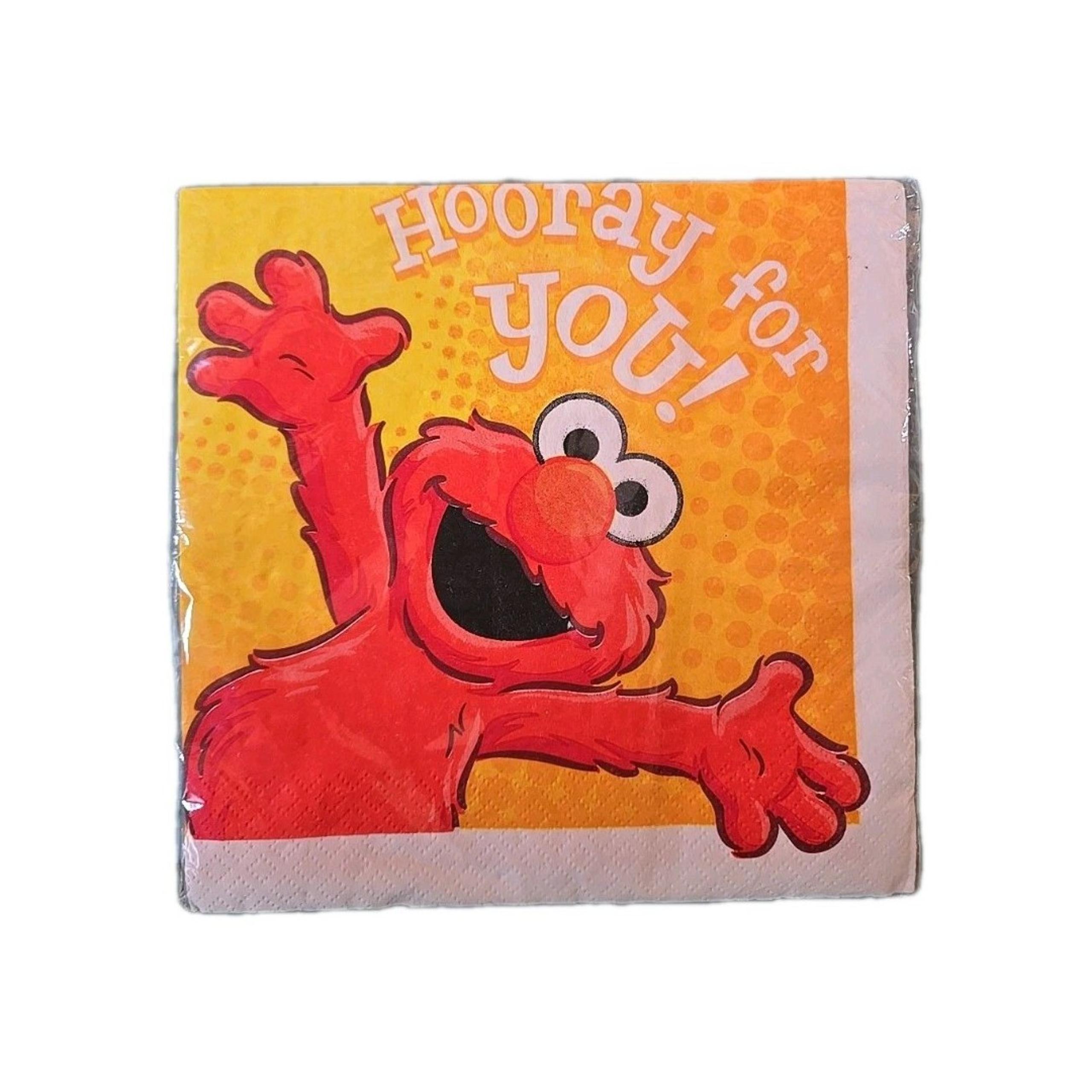 Sesame Street Party Supplies Hooray for Elmo Napkins 16ct For Parties Lunch Red