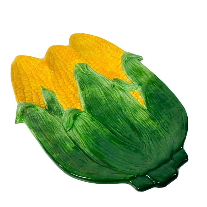 Vintage Corn On The Cob Serving Platter Large Backyard BBQ Summer Picnic Holiday