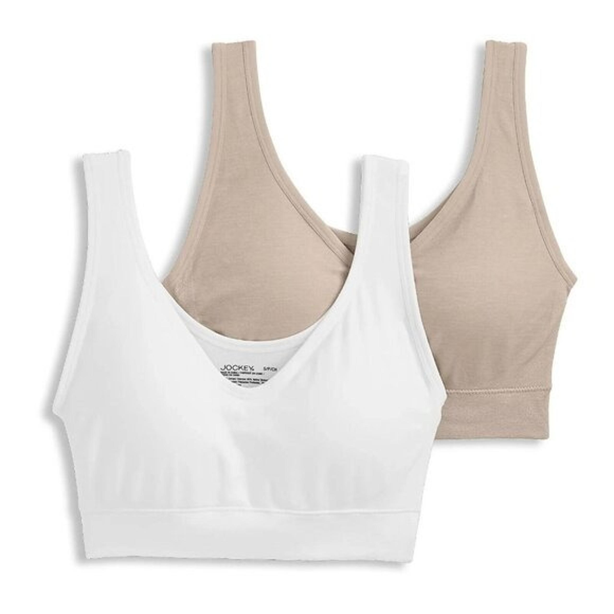 Jockey Seamfree Back Smoothing Bra Set of 2 White/Light XX-Large A596550