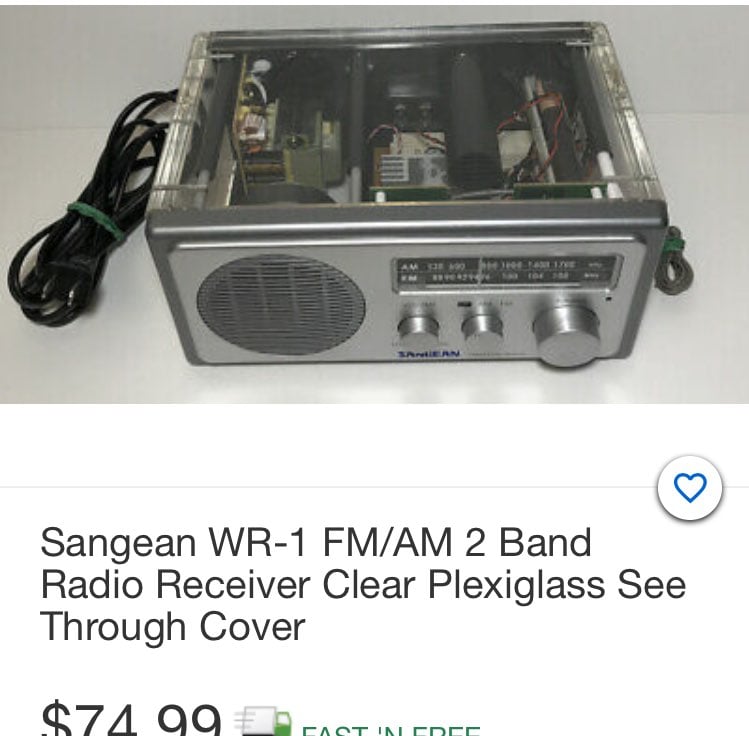 Sangean plex glass prison made a radio