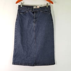 Calvin Klein Jeans Women Pencil A-Line Denim Skirt Sz 8 Pocket Casual Edgy Y2K