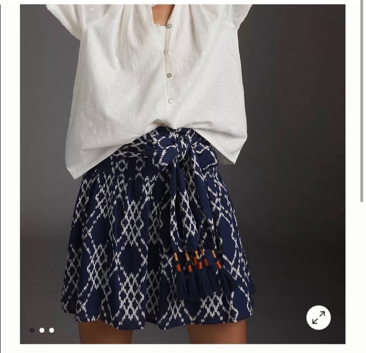 Anthropologie Rimbaud Tie Waist Blue