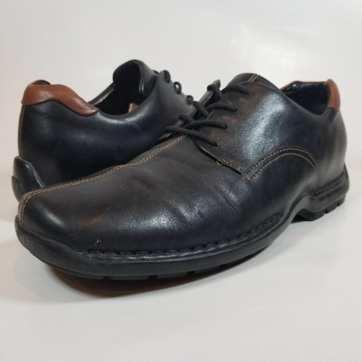 Cole Haan Zeno Black Leather Oxford Fashion Shoes Bicycle Toe Men's 9.5 M