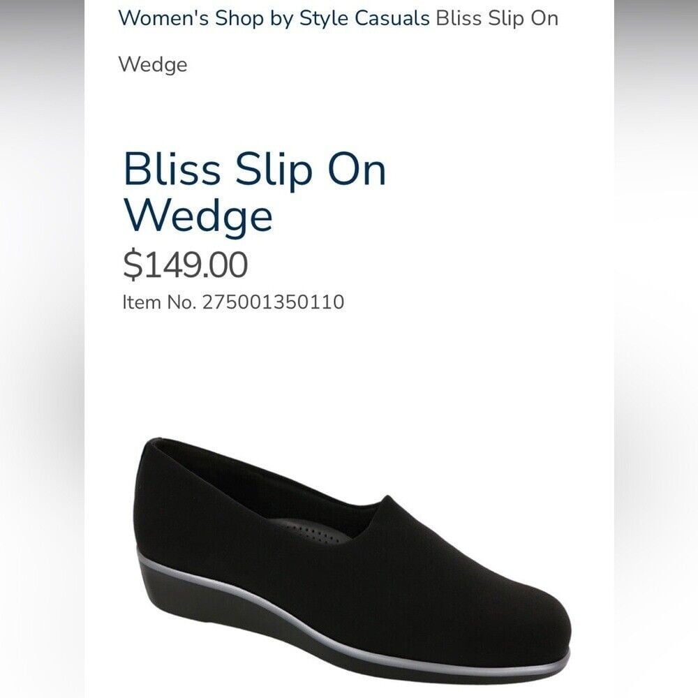 SAS Bliss Slip on Wedges 8 NWOT