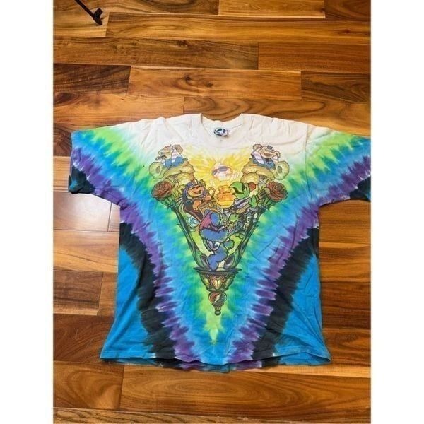 Size XL - single Liquid Blue Grateful Dead Tie Dye Size XXL Pyramid Bears 1996