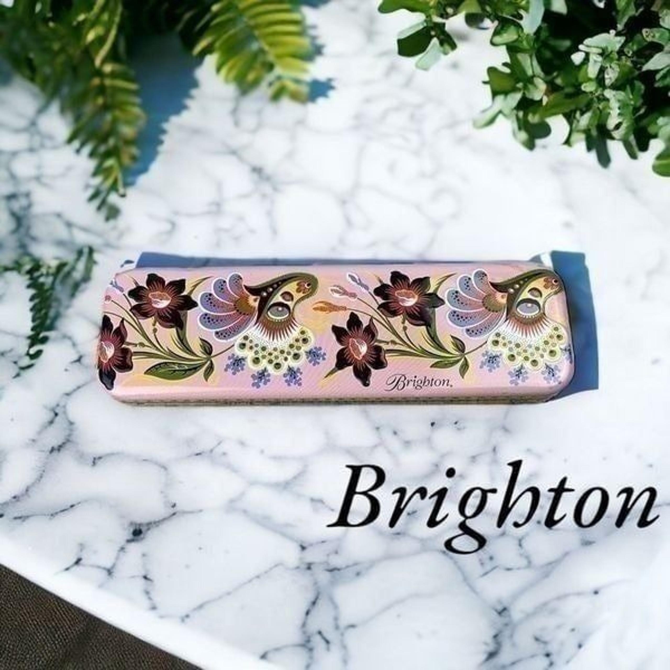 Vintage Brighton Tin. Pink Floral Paisley Storage. Gift or Trinket Box. Watch Bo