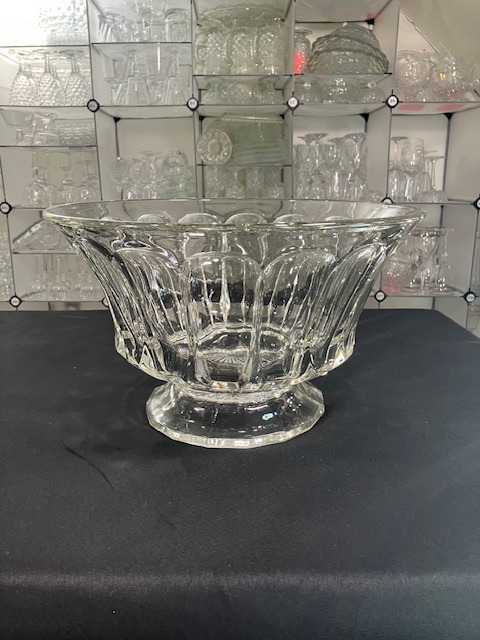 Portland by US Glass - RARE - Early American Pressed Glass Footed Punch Bowl